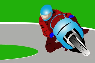 Poster de jardin Moto motard
