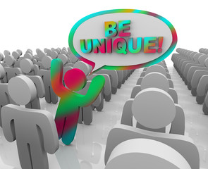 Obraz premium Unique Different Person Standing Out in a Crowd