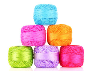 Few thread bobbin isolated on white