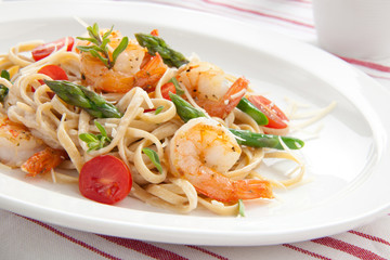Whole Grain Shrimp Pasta