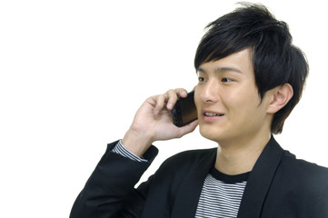 Businessman making a phone call