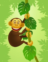 Caricature de chimpanzé