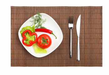 Breakfast of fresh vegetables