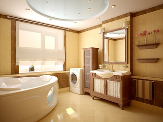 Modern interior of a bathroom
