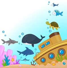 Gordijnen Onderwaterdieren © BNP Design Studio