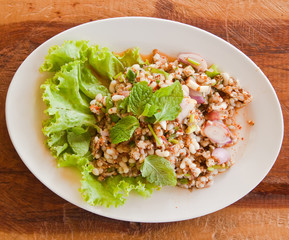 The Spicy Salad Egg of Ant,Traditional Thai Style Food