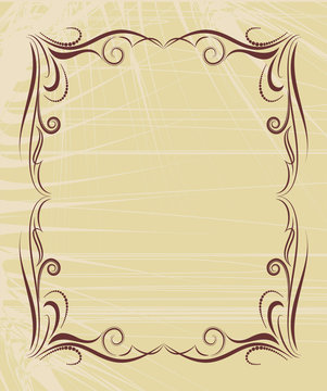 classic decorative filigree frame for text
