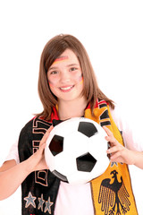 Mädchen mit Fussball