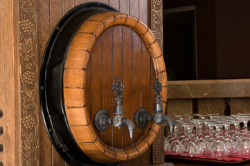 Old wine barrel