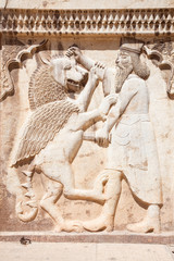 Stone statue in Shiraz, Iran.