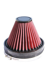 Air filter. Detail of sport auto isolated on white background