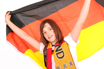 Mädchen mit Deutschlandfahne