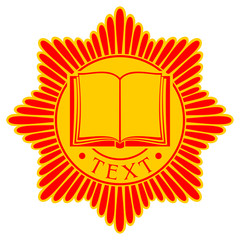 book - school badge (order, symbol, emblem)