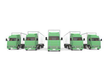 Trucks Green. Part of Warehouse and Logistics Series.