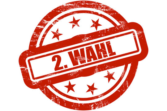 Sternen Stempel rot 2. WAHL