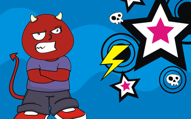 demon kid cartoon background3