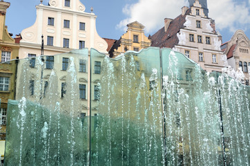 Naklejka premium Fountain in Wroclaw