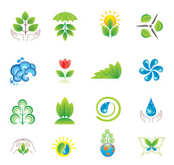Environment. Set of design elements and icons.