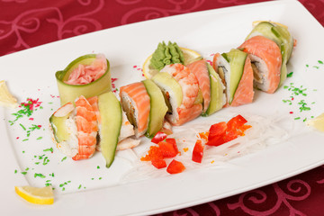 sushi on the plate