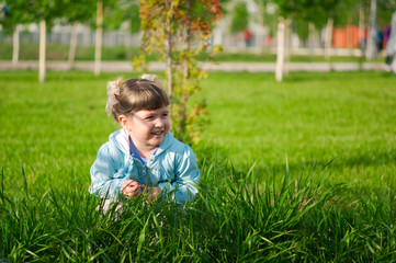 Little girl in a park