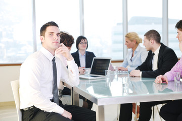 group of business people at meeting