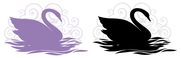 swan silhouette designs