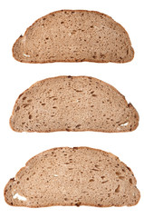 Slices of black rye bread