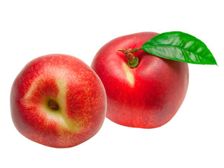 peach isolated on white background