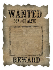 Vintage wanted poster