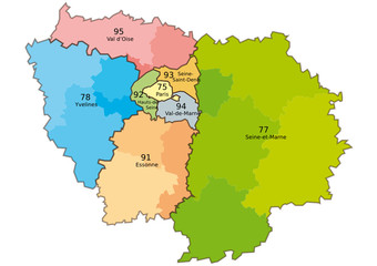 Plan de l'île de France