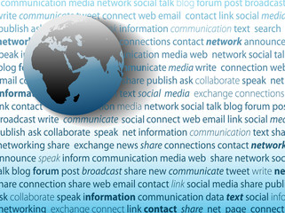 Global communication social media network connection