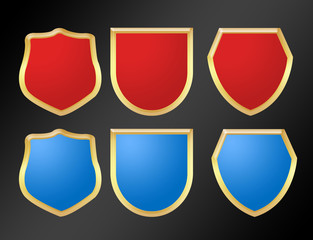 red and blue symbols