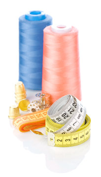 threads and tapelines with spools and timbles