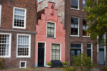 Fototapeta na wymiar Przednie domy w Holandii