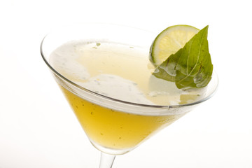 cocktail with lime