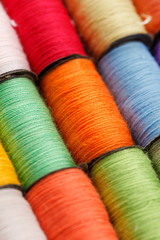 bobbins of lurex thread