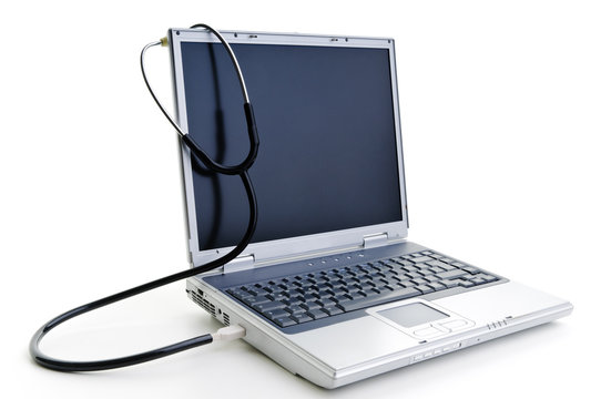 Computer with Stethoskop