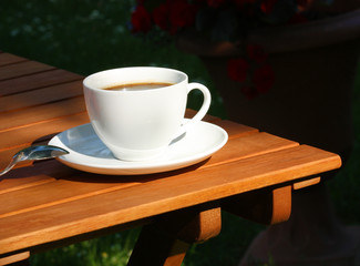 Coffee relax in garden