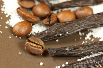 Coffee, vanilla and sugar