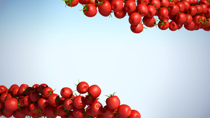 Two Tomatoe Cherry flows with space for text