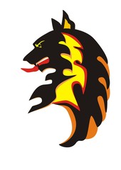Emblem of a head of a wolf