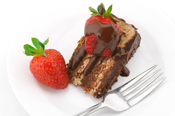 Slice of chocolate cake