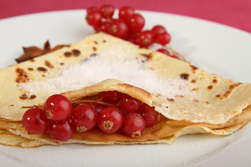 crêpe et groseille