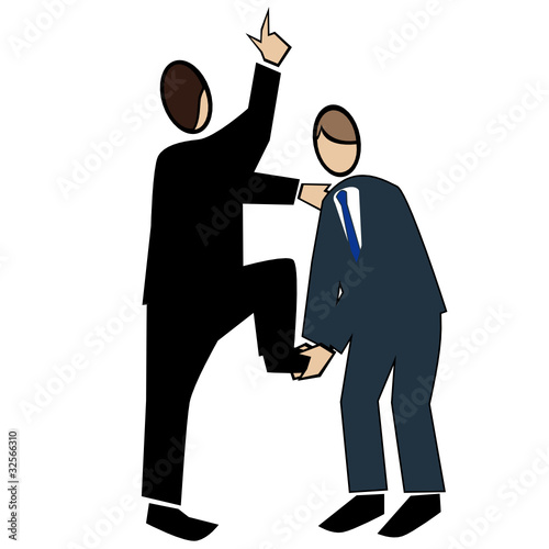 "Business symbol white-men helping hand" Stock image and royalty-free