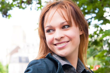 Fototapeta premium smiling charming young woman