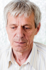 Portrait of a sad senior man