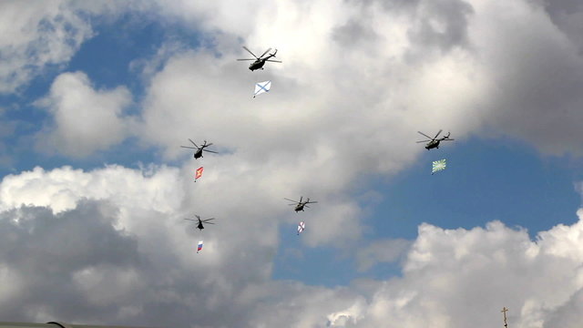 five helicopters