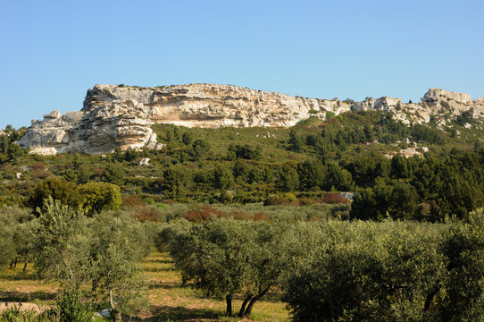 paysage aux Baux-de-Provence dans les Alpilles