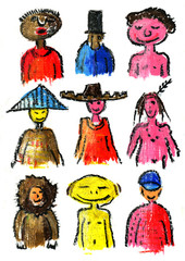 Children's drawings: nations of the world