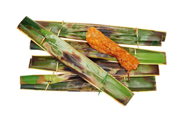 Otak-Otak - Fish Meat Wrapped In Coconut Leaf